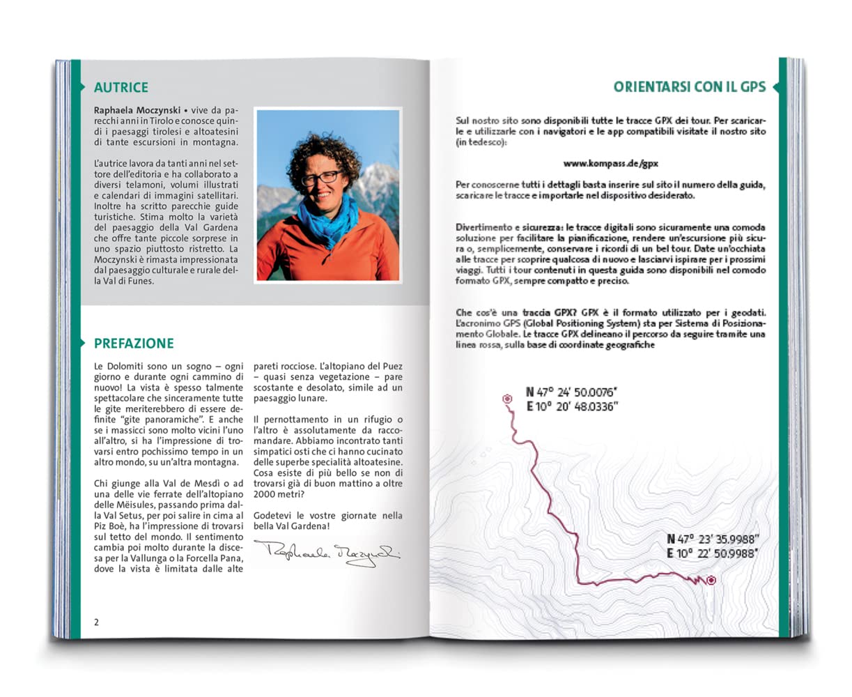 Carta escursionistica Kom 5735. Val Gardena, Val di Funes, Alpe di Siusi: cartina escursionistica, Download gratuito dei dati GPX