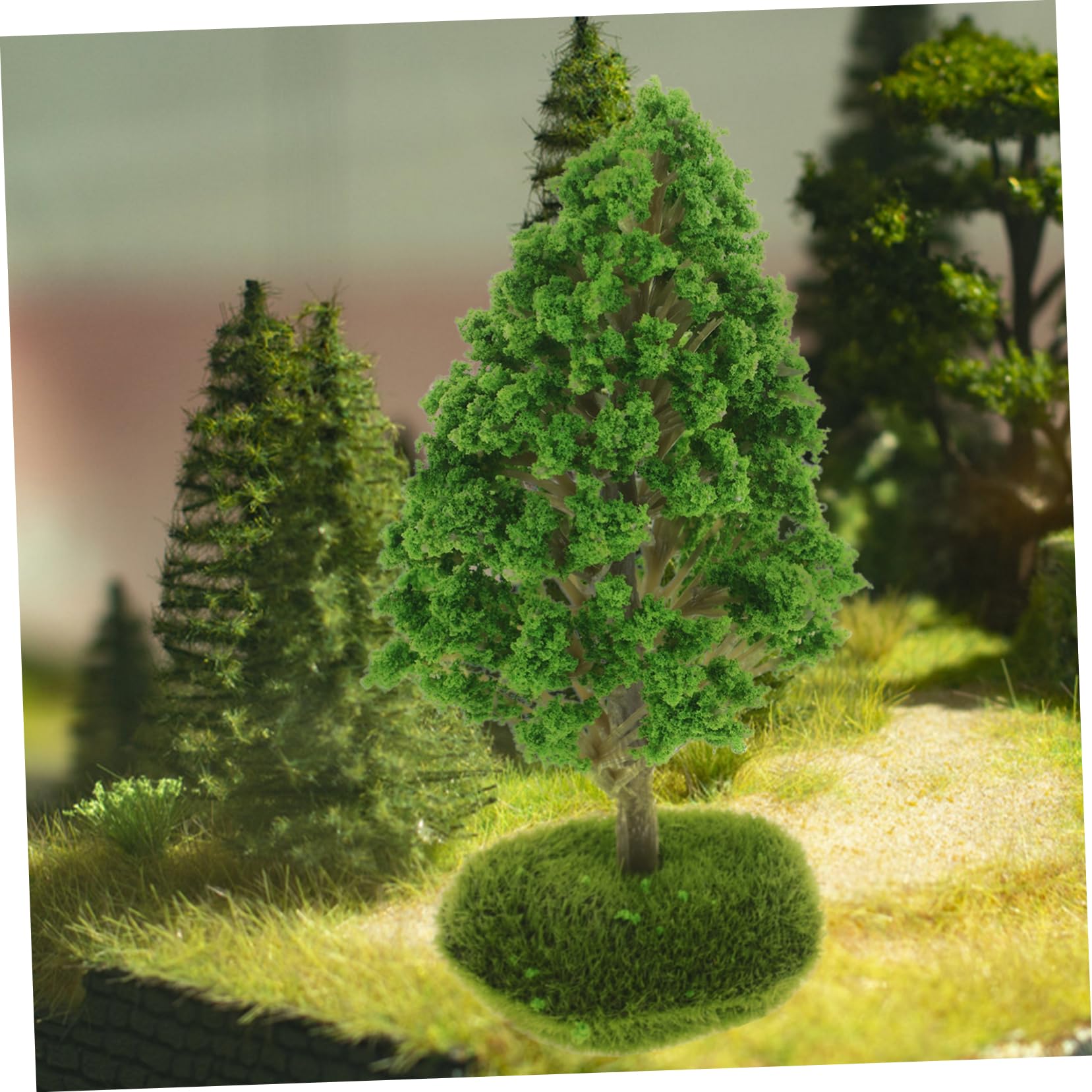 VILLCASE 10 Piezas Modelo De Árbol Paisaje Verde Modelo De Paisaje Arbol Artificial Diorama Mesa De Arena Modelo DIY Verdor Planta Artificial Pinos Roca Miniatura El Plastico Bebé