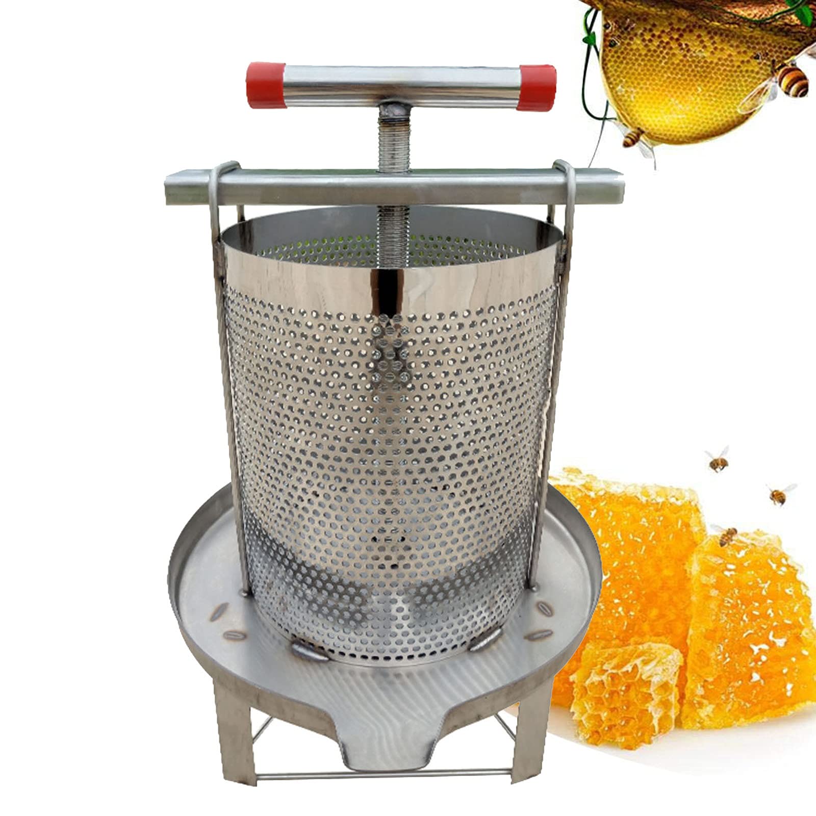 蜂蜜圧搾機 ステンレス製 ねじ式（スクリュー式）はちみつ 絞り器 プレス機 Amazon | 蜂蜜ジューサー 蜜を絞り器 養蜂用具 蜜圧縮製蝋器