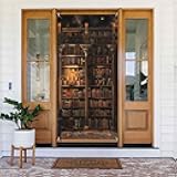 BEIVGOXL Party Banner Door Cover, Polyester, Rectangular, Black, 72.8 x 35.4 Inch, Festival, Thanksgiving, Halloween, Christmas Decor