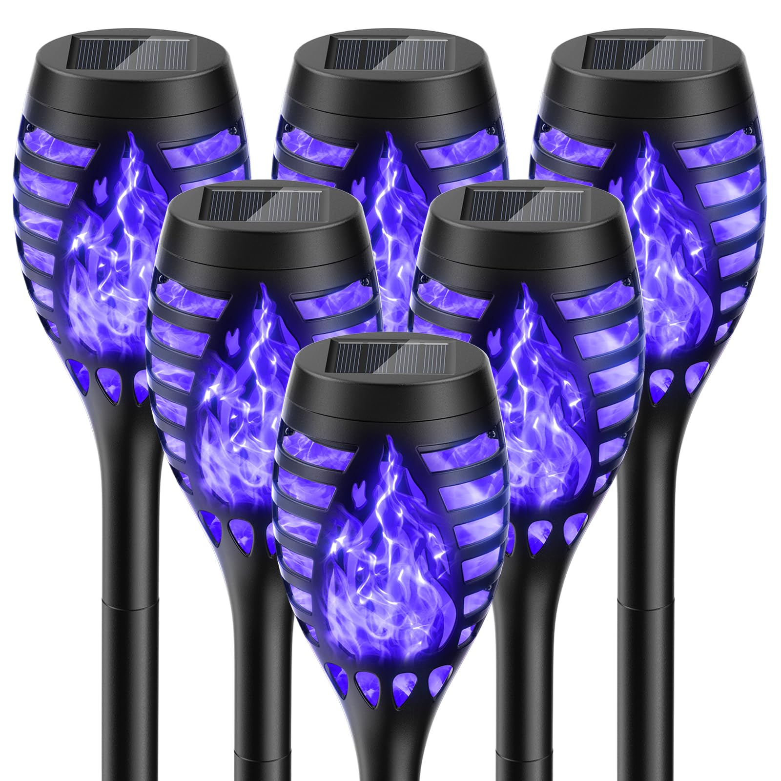 GEARLITE Solarlampen für Außen Garten Weihnachtsdeko, Farblicht Solar Strahler 4 Stück, IP65 Wasserdicht Halloween Deko Licht