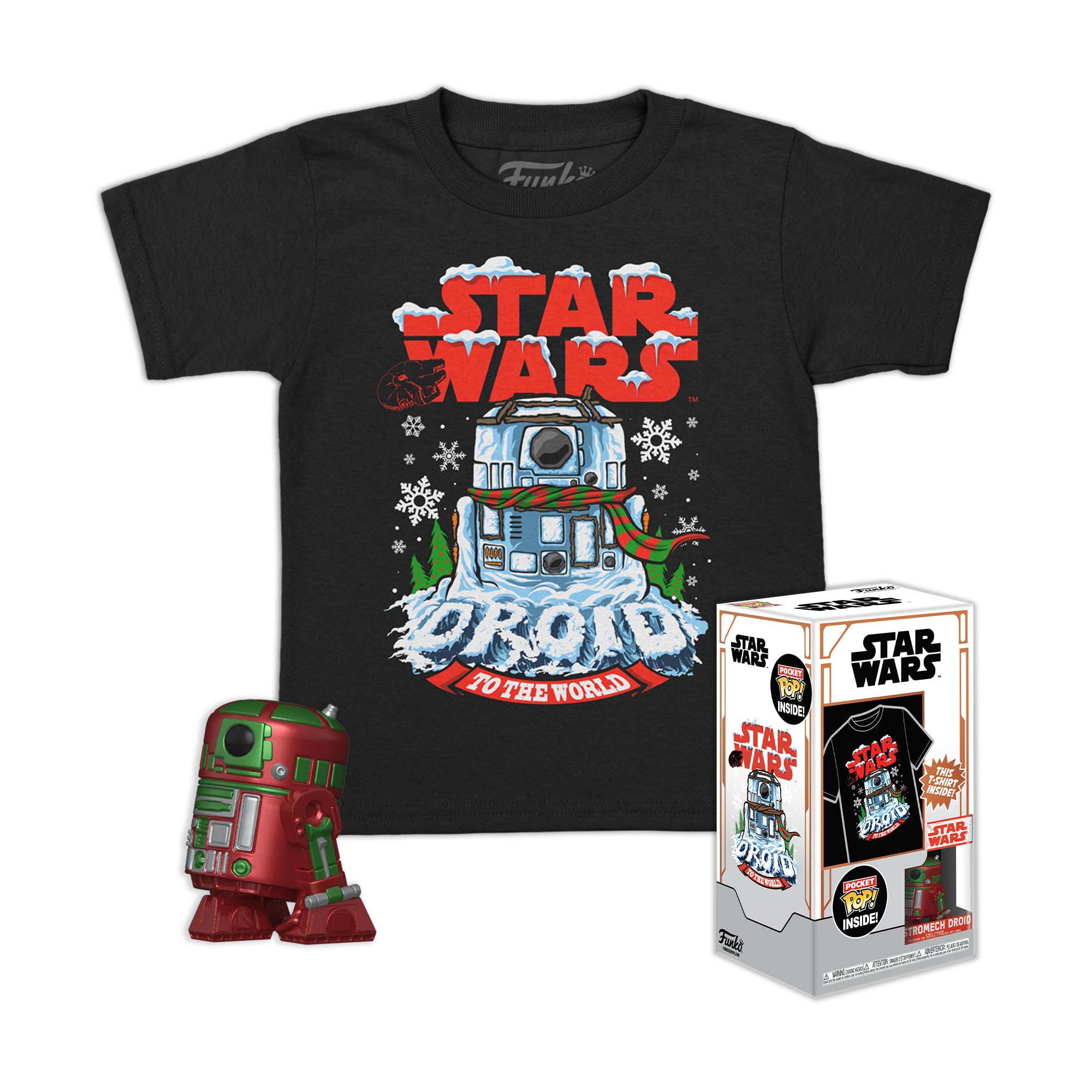 Amazon.com: Funko Pocket POP! & Tee: Star Wars-Holiday R2D2