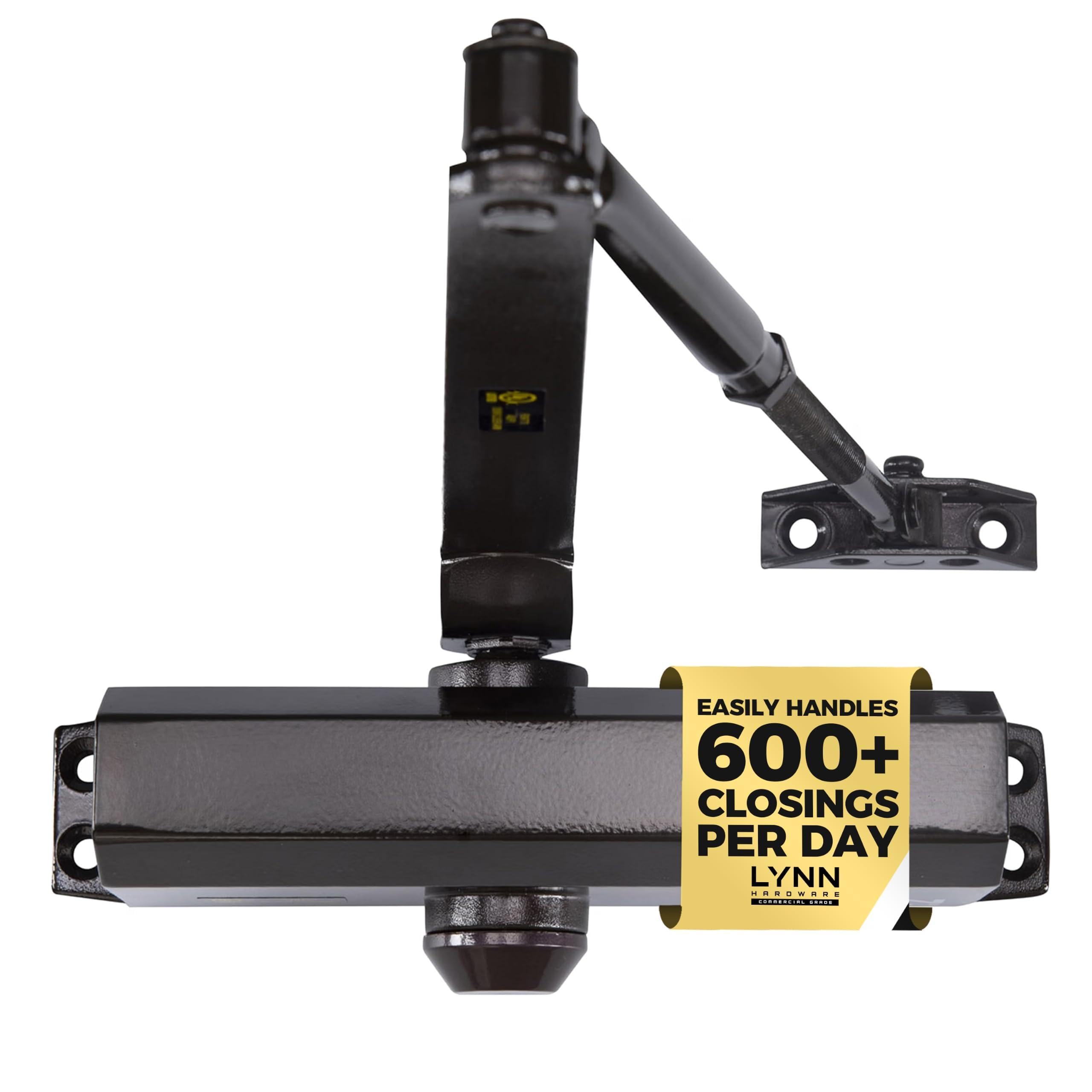 LYNN HARDWARE Medium Duty Automatic Door Closer - Durable Cast Aluminum — Amazon image 7