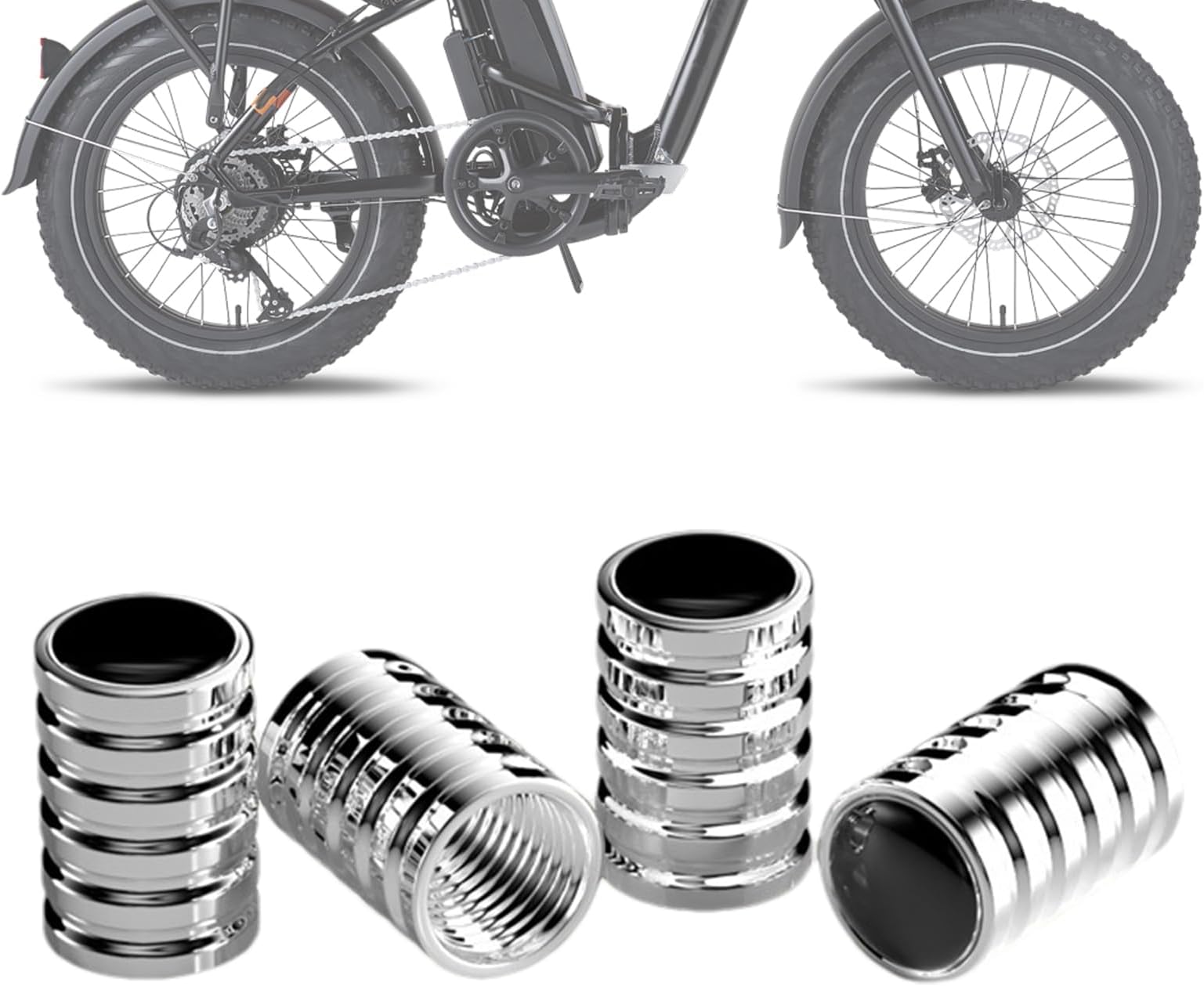Tire Valve Caps - 4 Piece Leak-Proof Auto Tyre Nozzle Lid,General Stem Covers,for Car Truck Motorcycle Bike Vehicle Bike Men Exterior