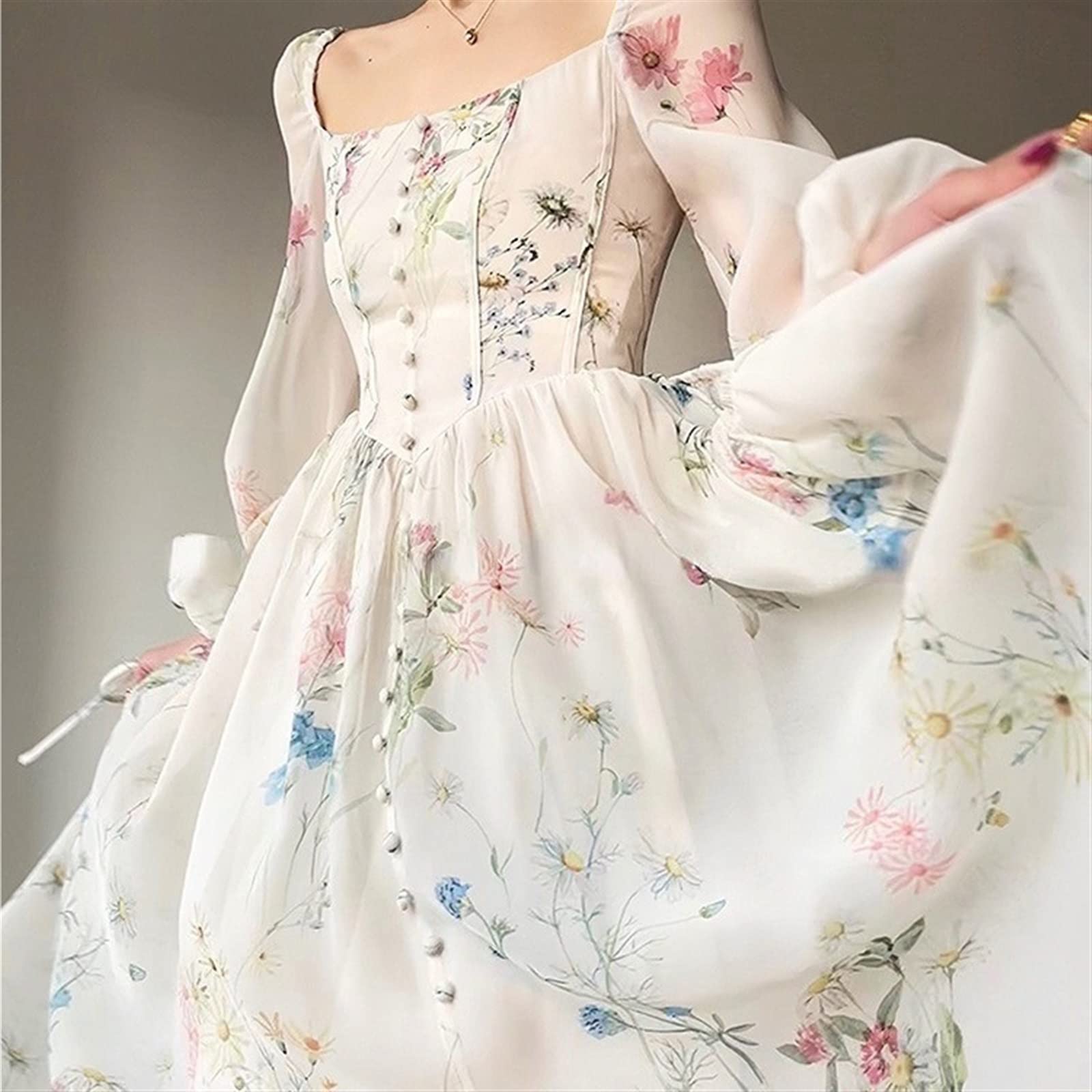 マタニティ eaphi flower lace balloon one piece FLOWER LACE BALLOON ONE PIECE