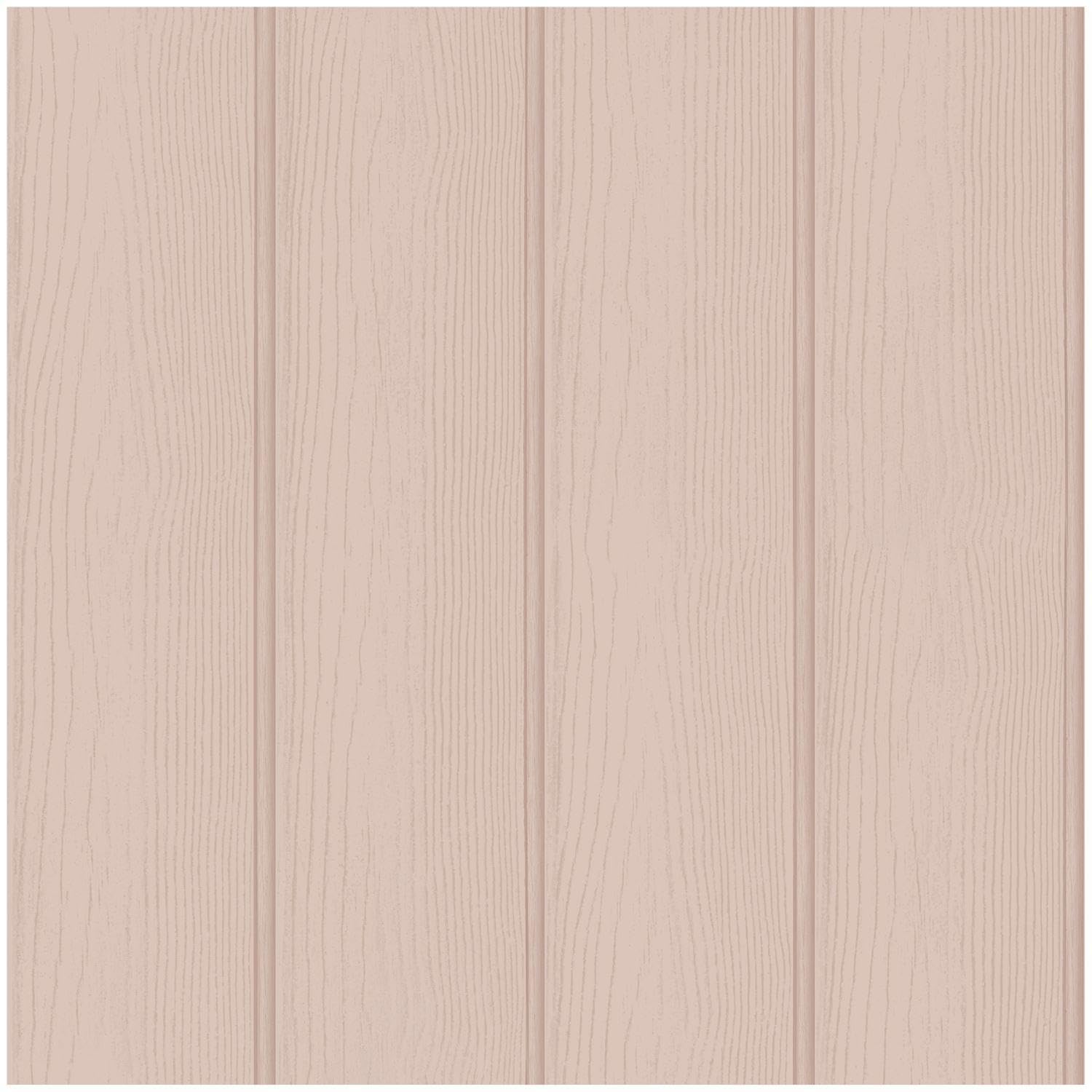 YöL Tongue and Groove Pink Wooden Planks Panel Wallpaper - Washable Paste The Paper - Versatile Contemporary Modern - Feature Statement Wall - Kids Room Bedroom Living Room Lounge