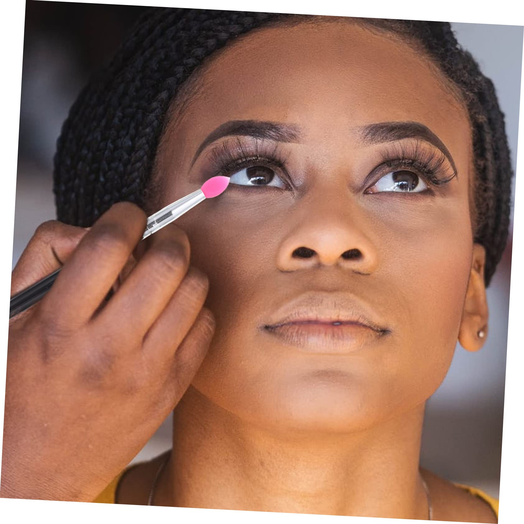 Didiseaon 5pcs Makeup Silicone Lip Brush Women Eyeshadow Sequin Applicator Angled Eye Shadow Brush Eyeshadow Makeup Lip Accessory Professional Tool