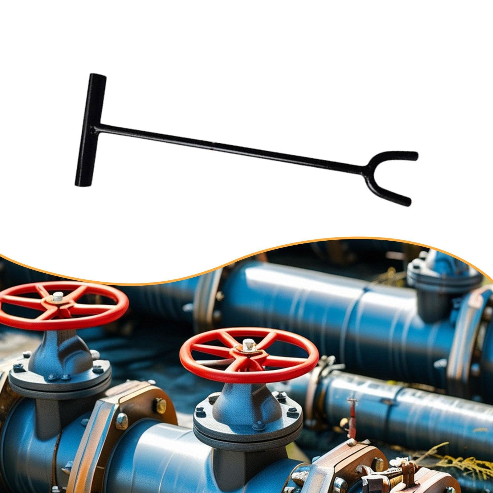 kowaku Clé Multifonctionnelle et pour Vannes D'eau avec Fourche En Forme de U, Longueur 60 cm