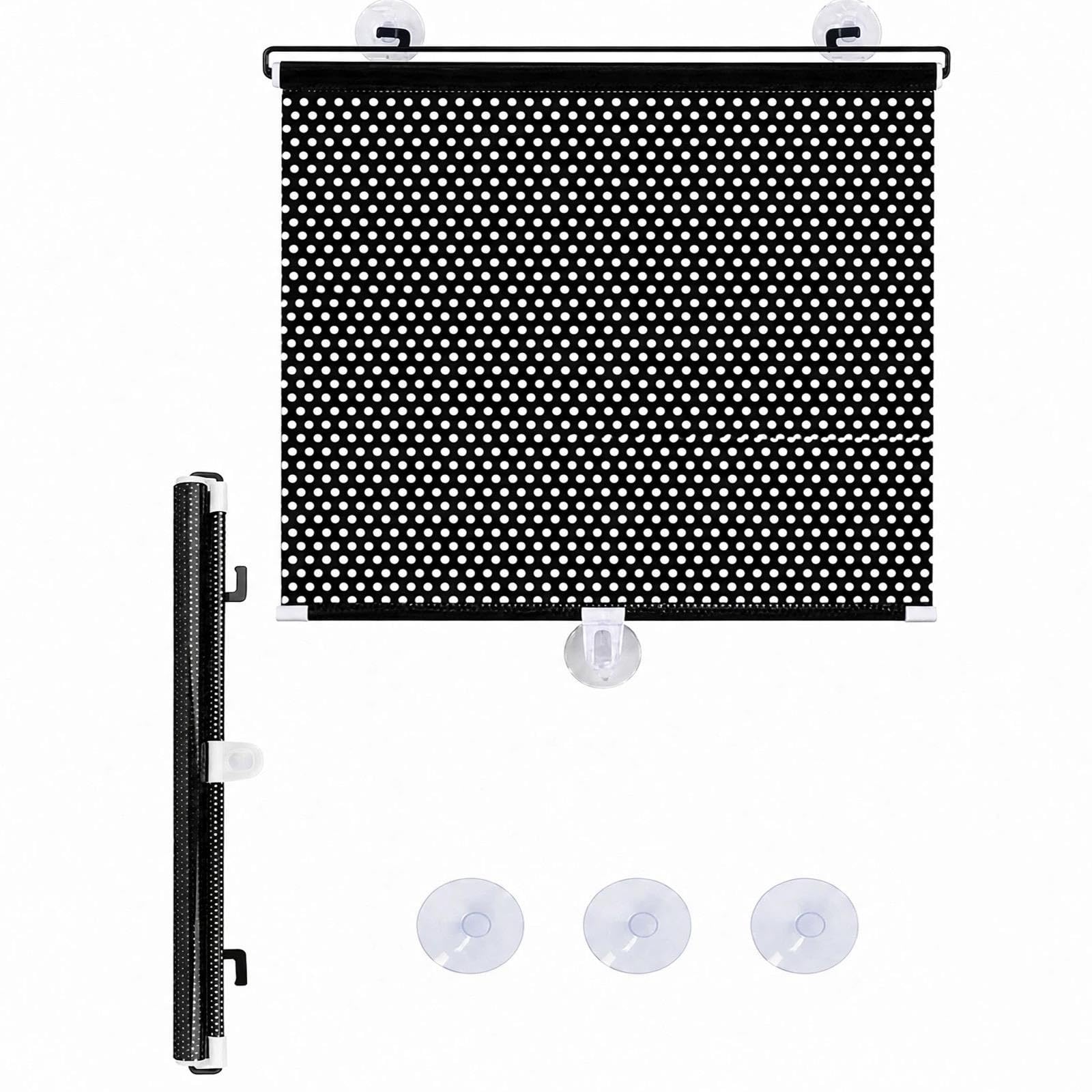 Genérico Portátiles Persiana Enrollable con Ventosa, Privacidad Estor Enrollable Termico Opaco Sin Taladrar, Fácil Instalación, Cortina Blackout Térmica Protección UV para Ventanas(55 W x135cm H)