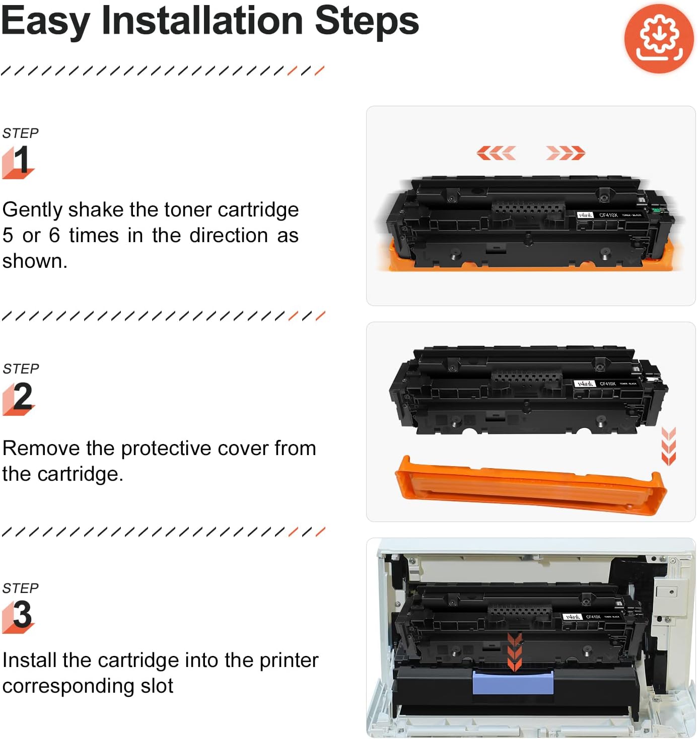 v4ink 410X Toner Cartridge Remanufactured Replacement for HP 410A 410X CF410X CF410A Black High Yield Toner for HP Color Pro MFP M477fnw M477fdw M477fdn M452dn M452dw M452nw M377dw M452 M477 Printer