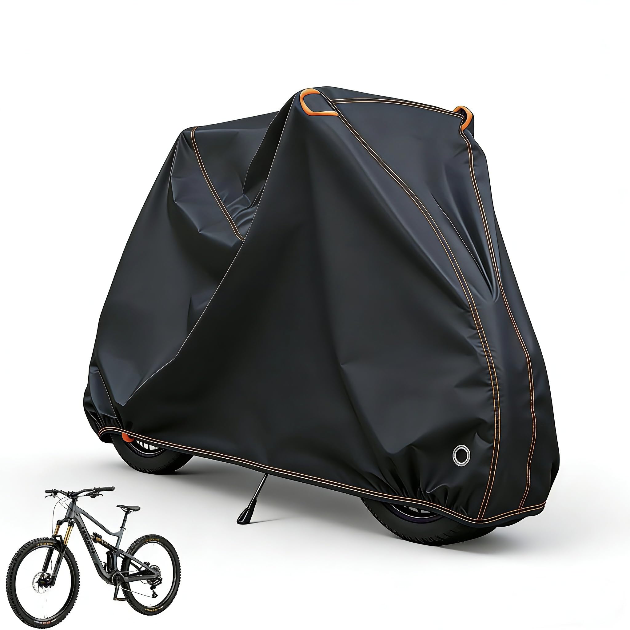 FRONDENT Telo Copri Bicicletta, 500D Oxford Copribici Impermeabile 200x100x70cm, Copertura Protettiva Universale Da Esterno, per Bici Da Montagna Strada, Resiste a Polvere, Pioggia, Neve e Raggi UV