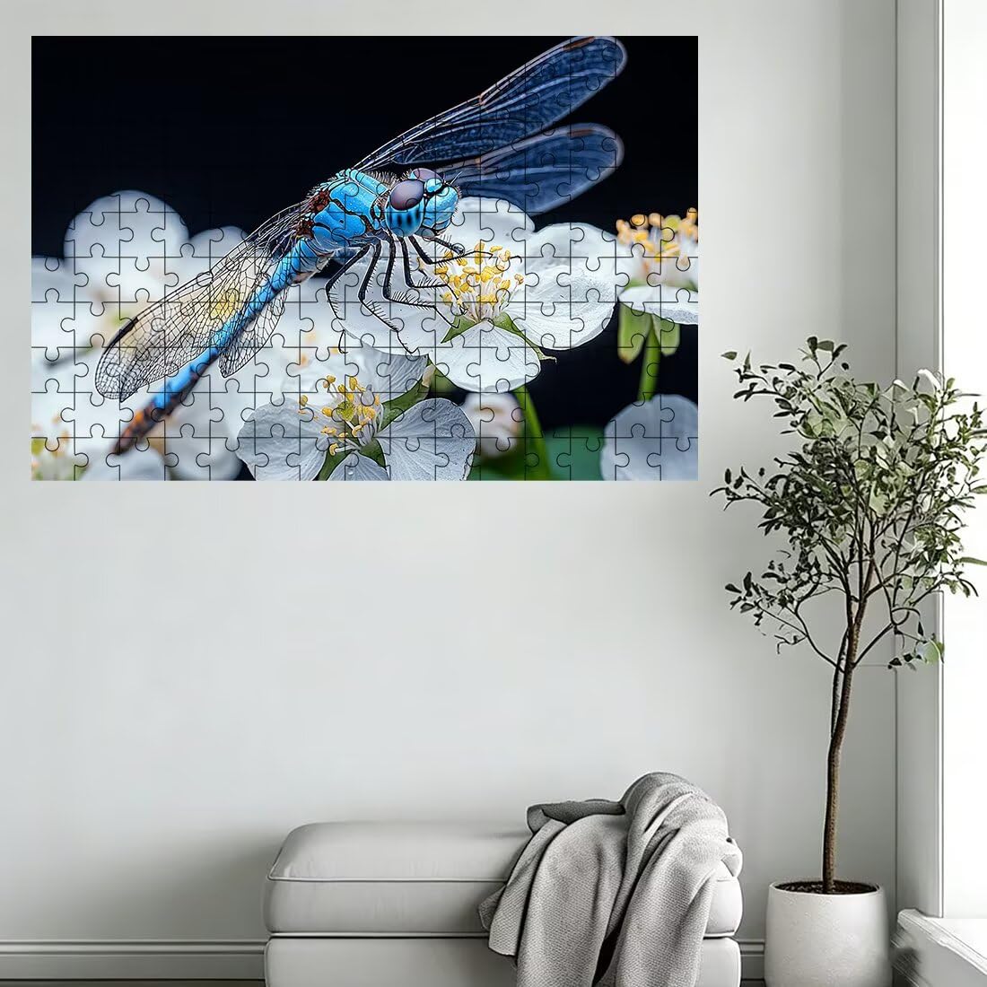 Puzzle 2000 elementów dla dorosłych, puzzle 2000 elementów kwiat, ważka puzzle dla dorosłych z wykwintnym pudełkiem do pakowania, gry edukacyjne, duże drewniane puzzle, prezent dla kobiet - 2131
