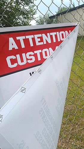 Miniatura 4 de Atención CLIENTES Aviso legal Banner (2 pies X 3 pies) Nuevo letrero Llantas de rueda de neumáticos Mecánico de automóviles Tienda Acuerdo de aviso