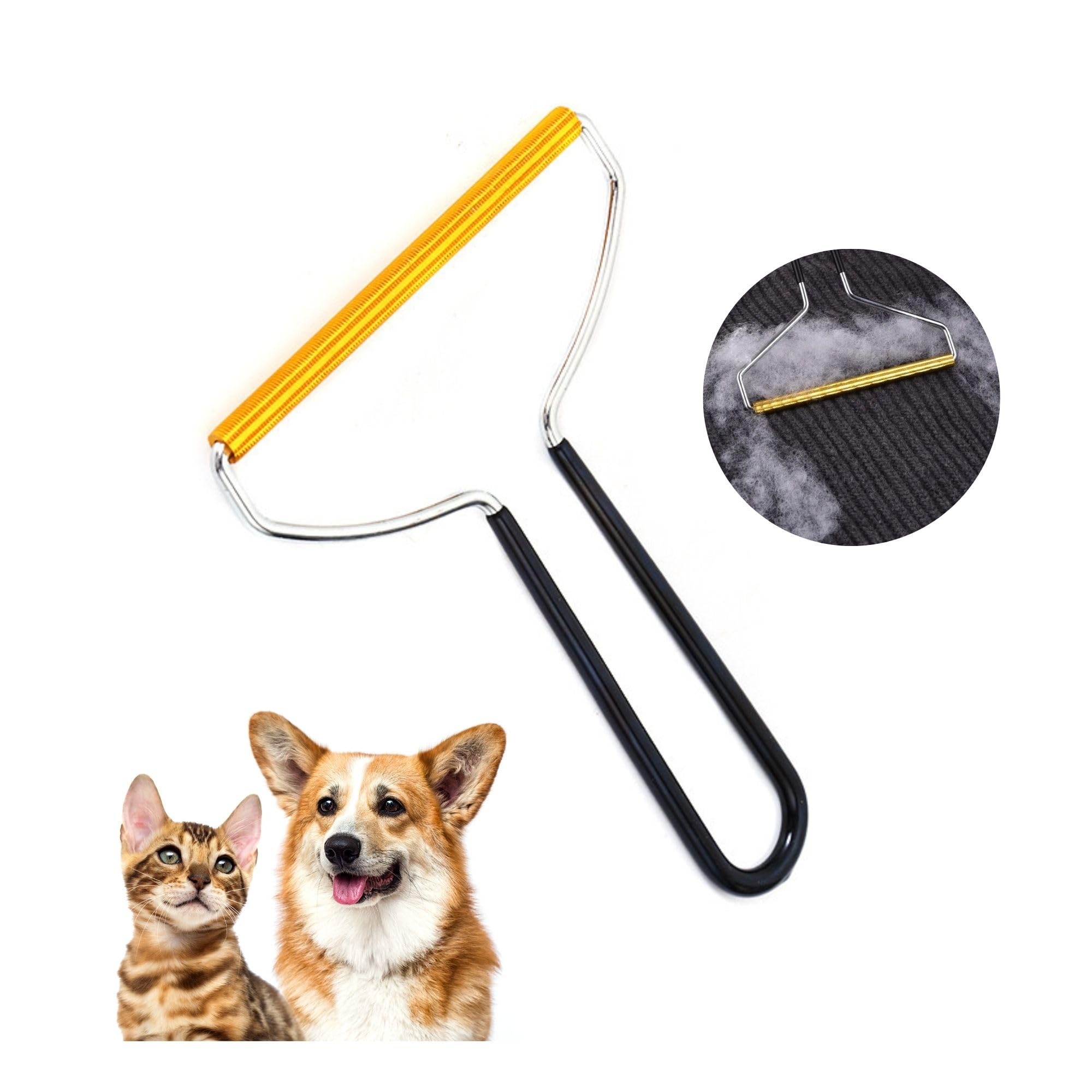 Carpet Scraper Tool - Carpet Rake and Comb - Cat & Dog Hair Remover and Pro Lint Cleaner - Fuzz Remover Fluff Shaver for Clothes - Carpet Brush for Pet Hair & Dust
