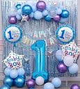 Propsicle Blue 1 Number Foil Balloons for 1st Birthday Decoration For Boys gallery image