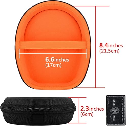 Miniatura 4 de Geekria Shield - Funda para auriculares planos sobre la oreja, bolsa de transporte de viaje de repuesto con almacenamiento de cables, compatible con