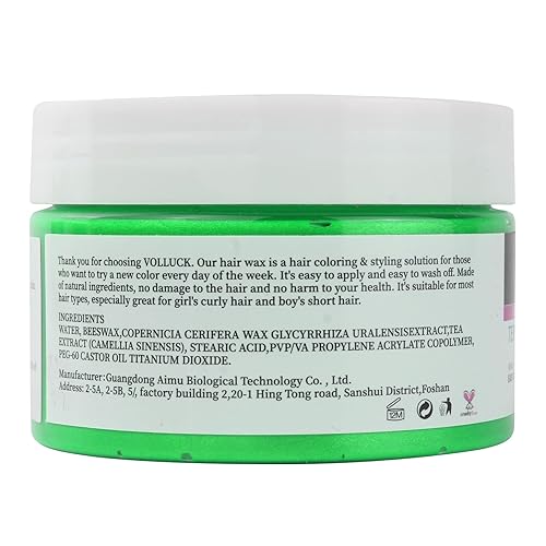 Miniatura 16 de VOLLUCK Cera de color de cabello temporal para el cabello, tinte para el cabello gris, arcillas para peinar el cabello, para fiestas, cosplay