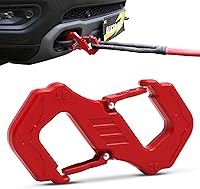 AUTORICH 3/8" S Tow Hook G80 Steel Shackle 33,000 LB Break Strength - Heavy Duty Off-Road Recovery for Trucks SUVs Trailers Red