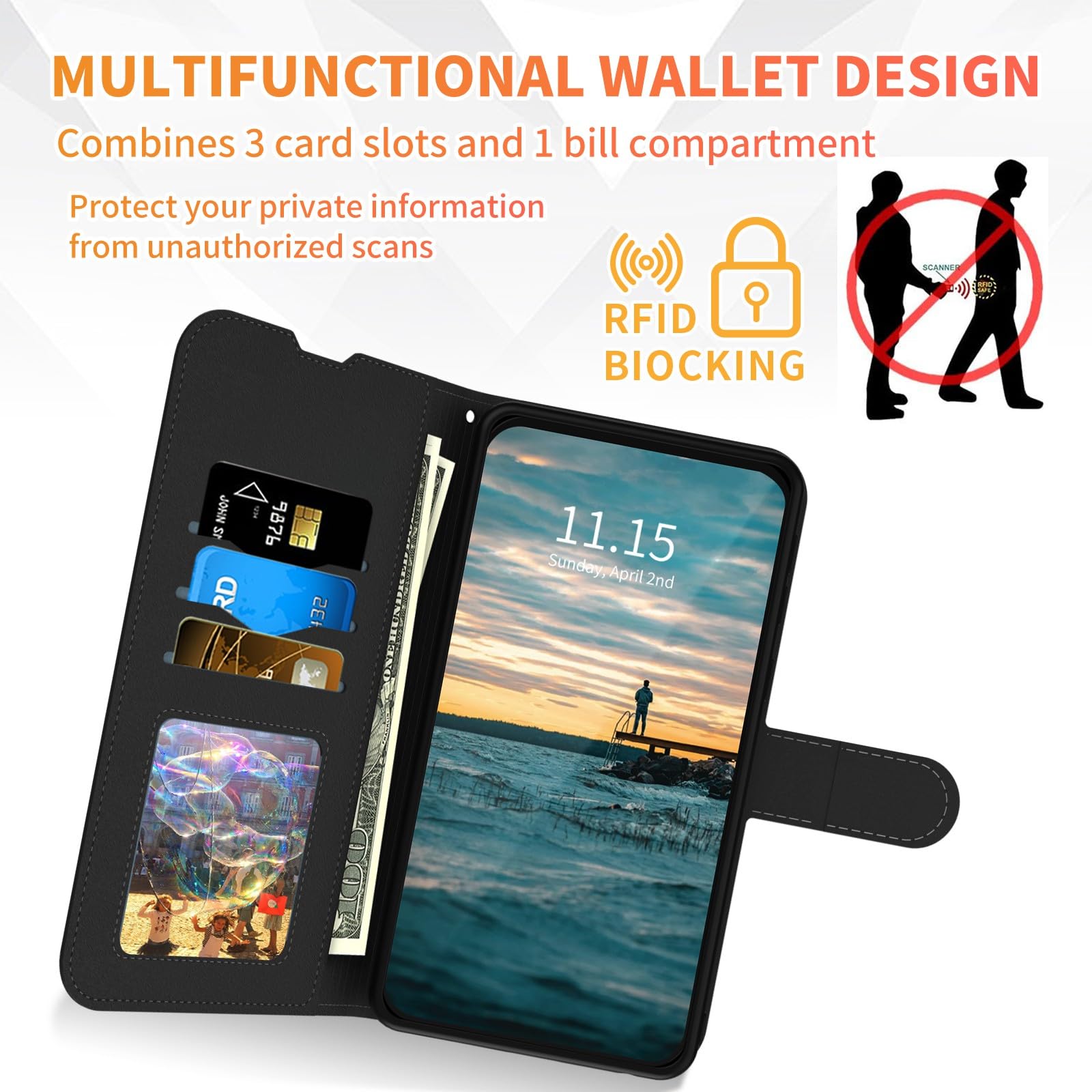 Amazon.com: Wallet Case for OnePlus 13 5G,with Card Holder Wrist
