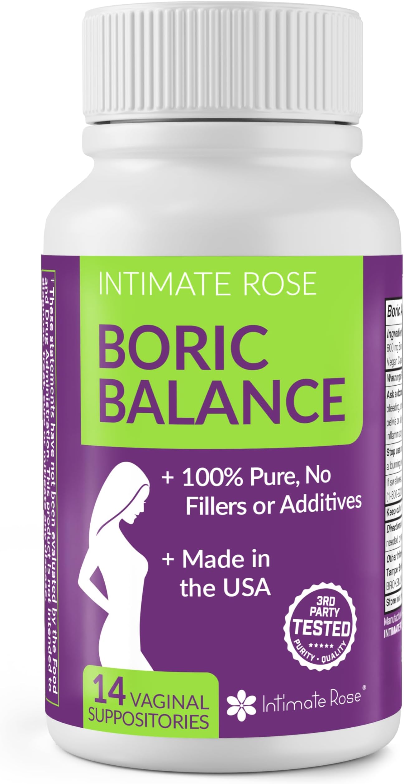 Intimate Rose 14ct Boric Acid Suppositories