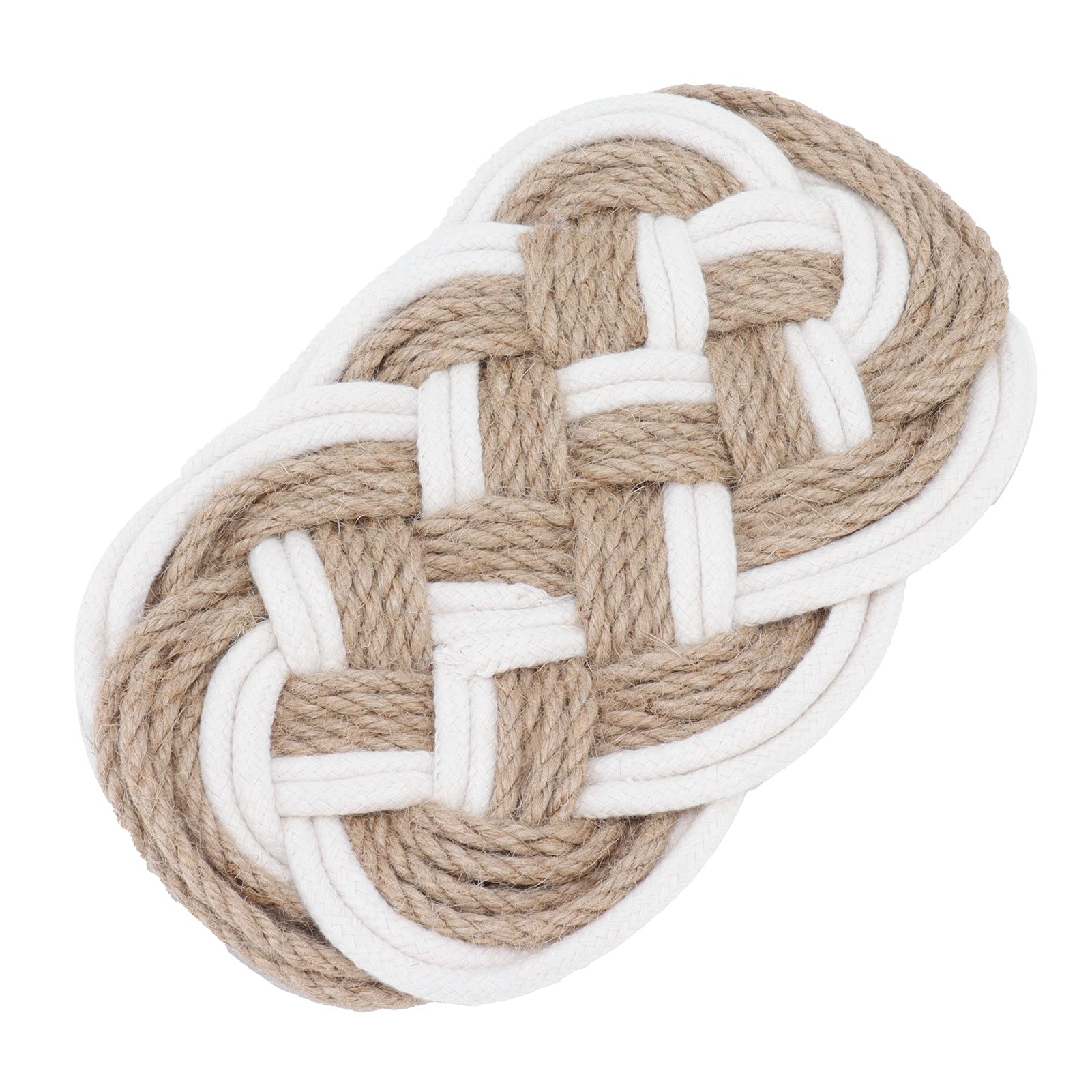 Yuecoom Insulation Pad,Nonslip Heat Resistant Kitchen Hot Pads Mixed Color Oval Insulation Woven Pot Pad High Temperature Resistance for Table Decoration