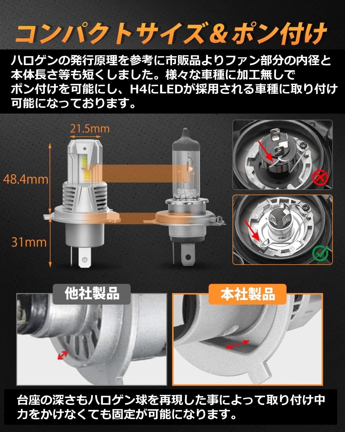 キャンバス LA800S ヘッドランプ 右 LED ムーヴ/キャンバス/キャンパス LA800S/LA810S 純正 右ヘッド