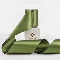 Vista 86 de MEEDEE - Cinta de satén blanca de 2 pulgadas, cinta blanca de lujo de doble cara de 25 yardas, cintas de seda para envoltorios de regalo