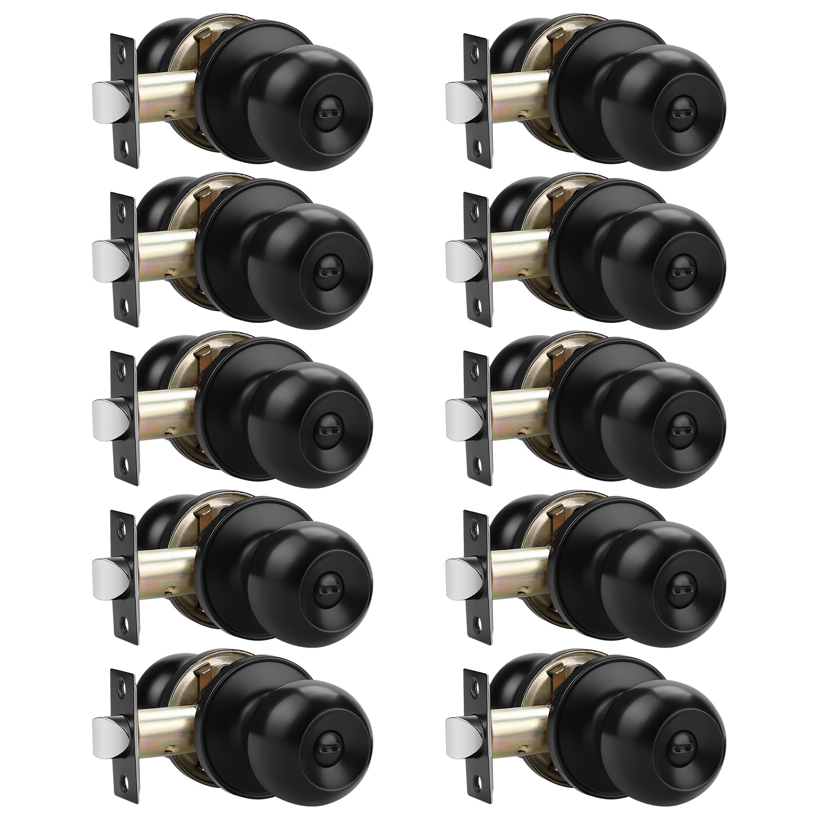 Probrico Satin Nickel Door Knobs - 5 Pack -24