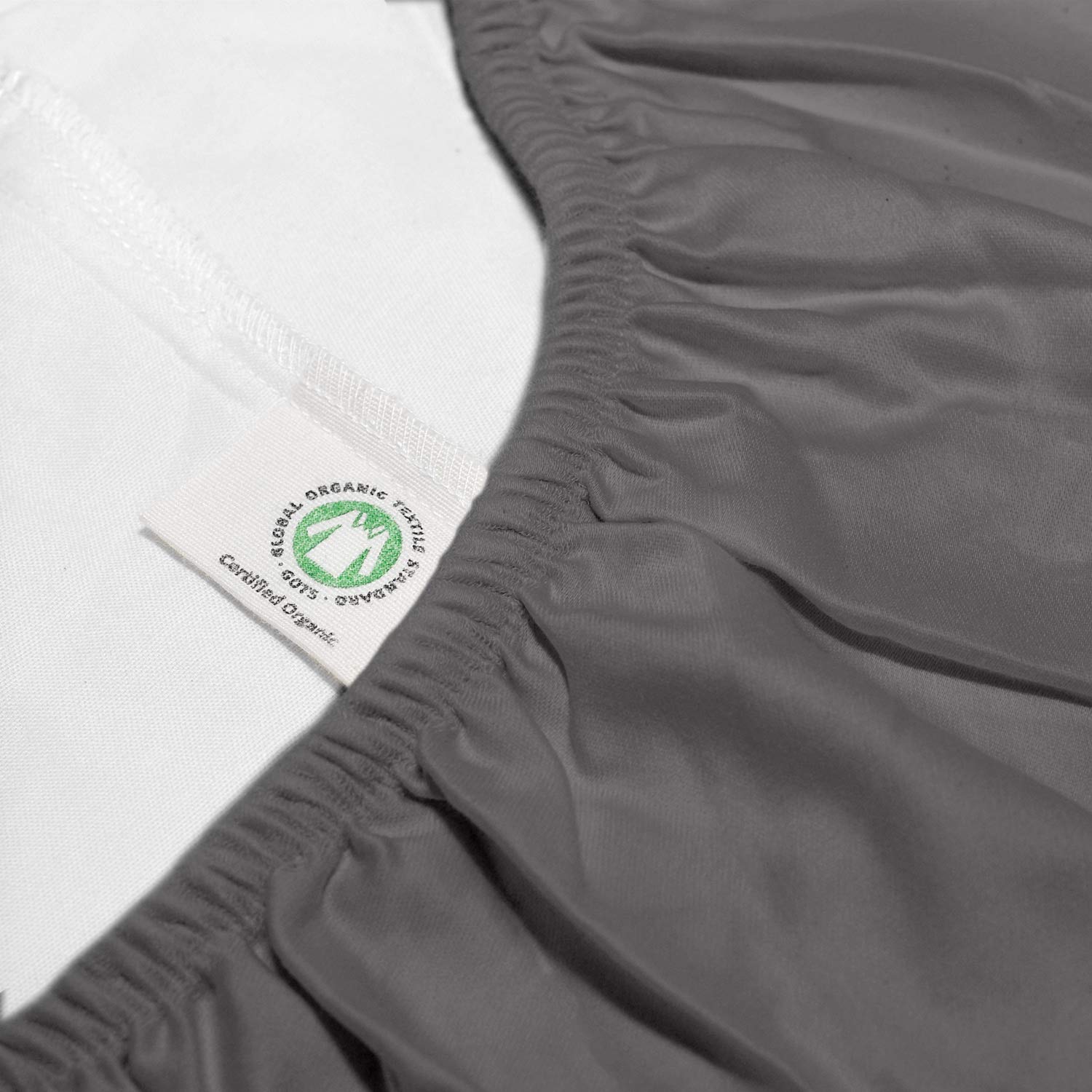 Whisper Organics 100 Organic Cotton Fitted Bed Sheet 300 Thread Count Gots Certified Twin Xl Dark Grey Buy Online In Aruba At Aruba Desertcart Com Productid 167808092