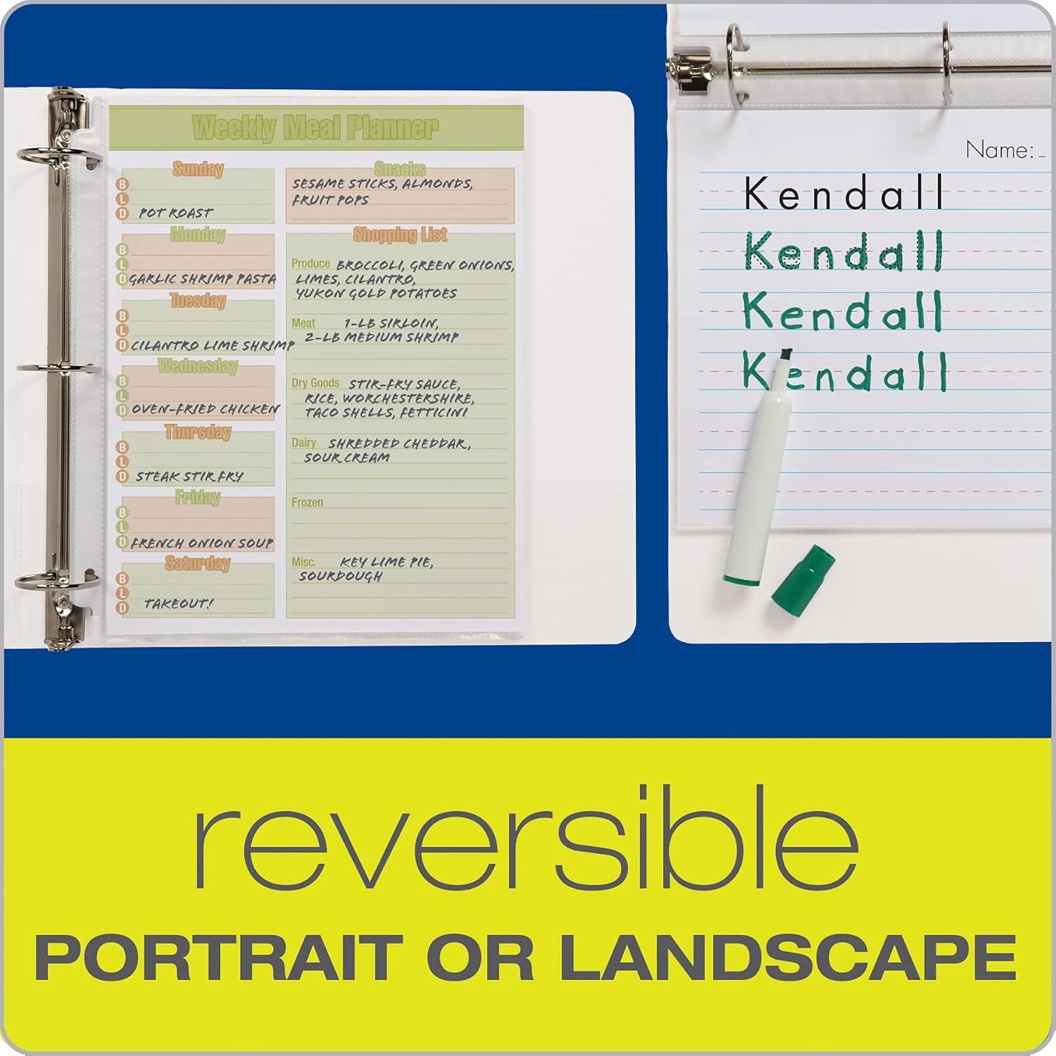 Oxford Lightweight Sheet Protectors, Clear Finish, Top Load, Letter Size Plastic Sleeves, Reinforced 3 Hole Punch for Binders, 100 per Box (33267), Letter : Office Products