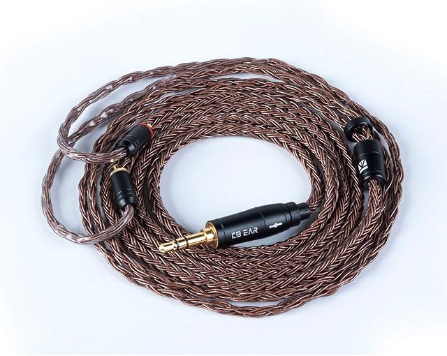 KBEAR 16 Core Oxygen free Copper Upgrade Earphone Cable, HiFi in Ear Monitor Replacement Cable (MMCX 3.5mm)
