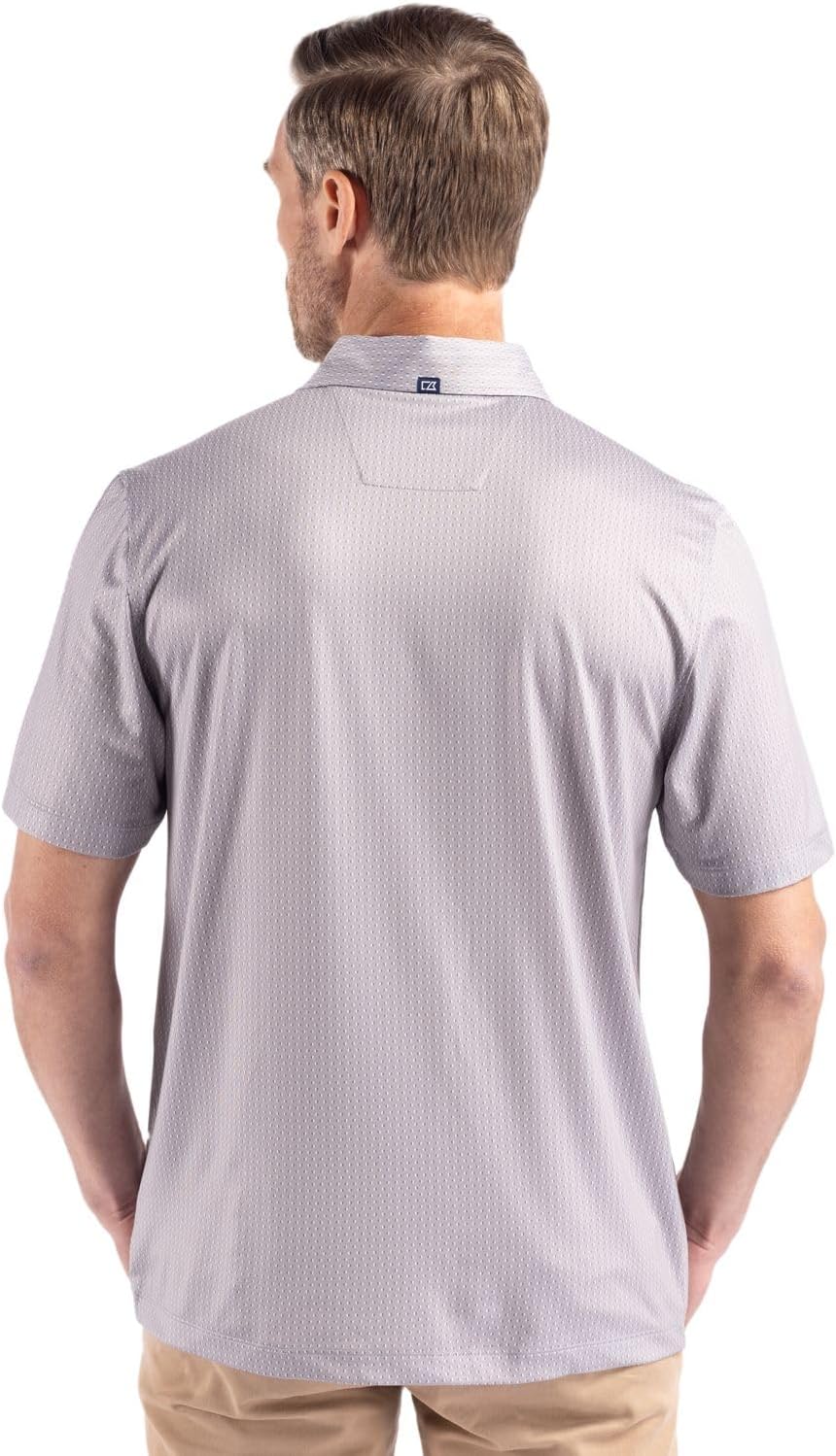 Cutter & Buck Pike Eco Shadow Check Print Recycled Mens Polo - Image 2