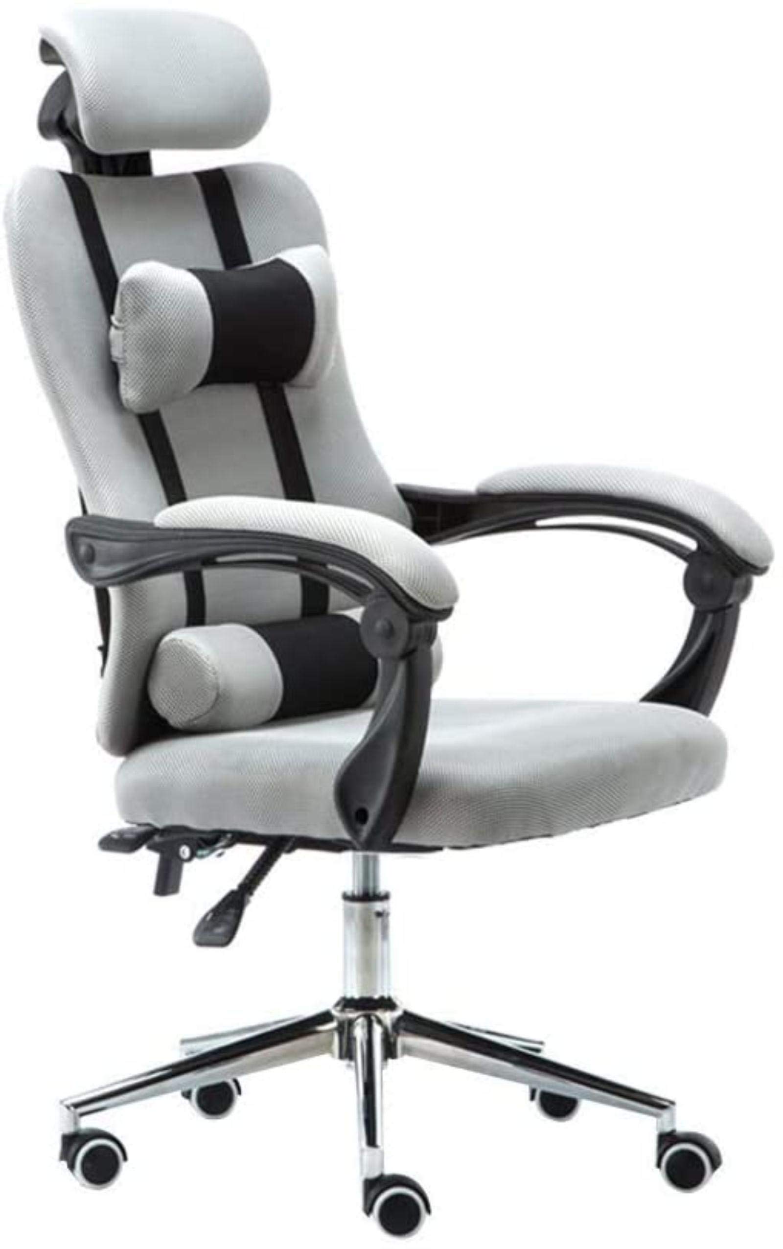 AJYBYUKJ Gaming Chair Swivel Computer Chair With Headrest And Lumbar Support - Ergonomic Reclining Executive Chair For Home Office Beauty Comes