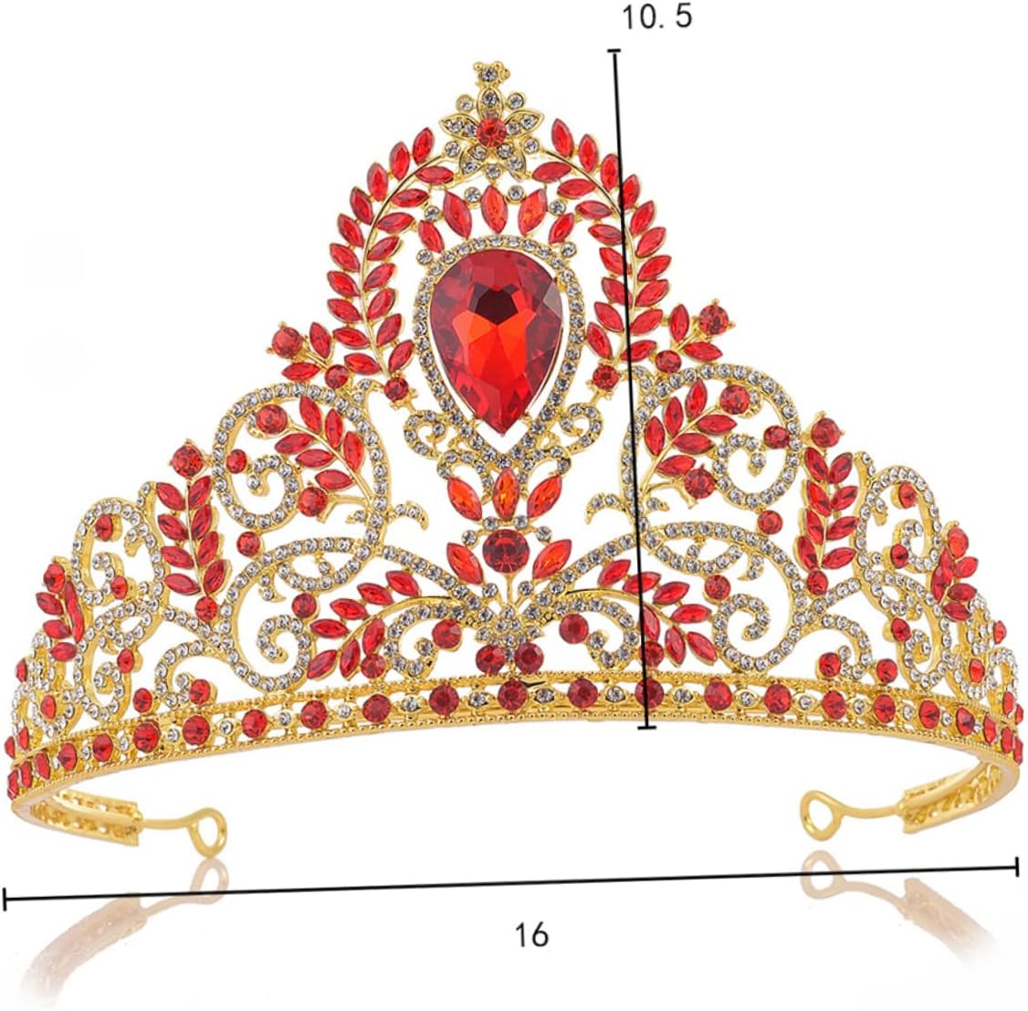 1pc Baroque Style Crown for Women Rhinestone Inlaid Large Bridal Headdress Elegant Hair Accessory for Weddings Parties and Special Occasions