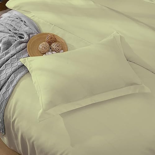 Miniatura 27 de 800 Thread Counts-3 Pcs-Duvet Cover Set with 2 Pillowshams-100% Long Staple Cotton Comforter Cover for Oversized King (98x120) Size Bed Silver