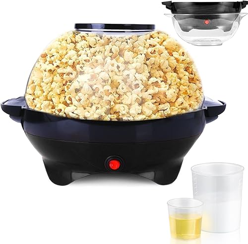 Miniatura 1 de TLGREEN Máquina de palomitas de maíz de 6 cuartos de galón, máquina de hacer palomitas de maíz Stir Loco, máquina eléctrica para hacer palomitas de