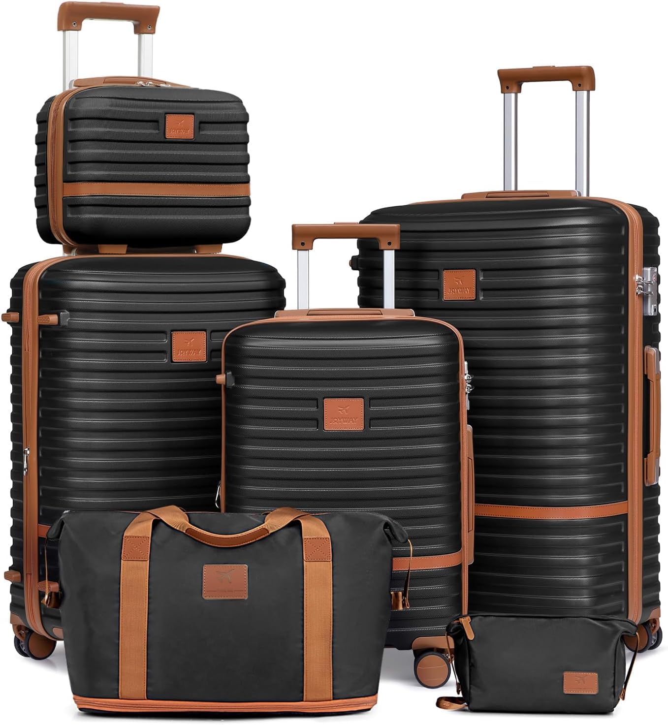 Joyway Koffer Reisekoffer von ABS Hartschalen Erweiterbar Trolley Kofferset