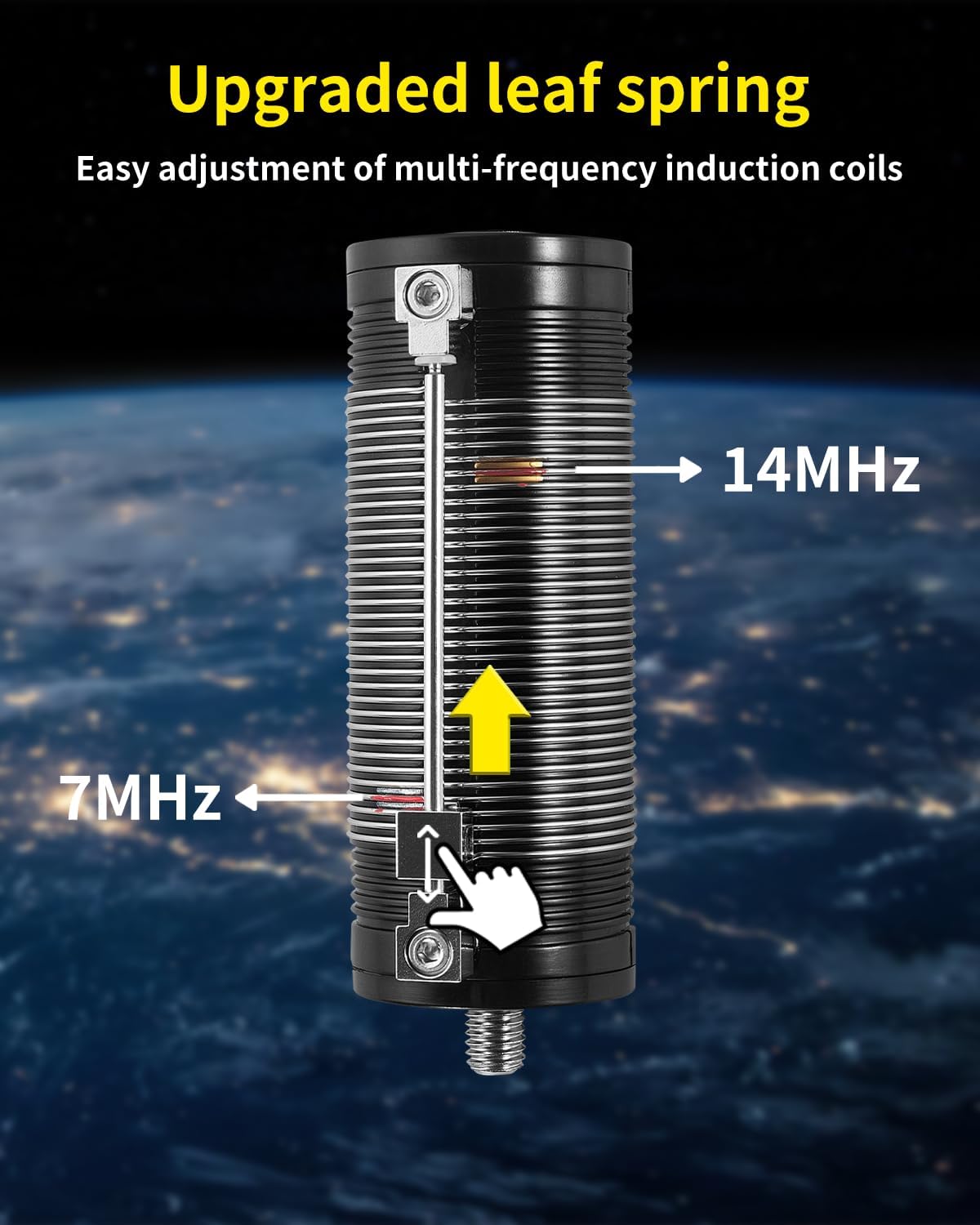 JPC-12 Portable HF Antenna,7MHz-50MHz Full Band HF Vertical Antenna, 40m-6m 8 Bands, with Sliding Adjuster, Suitable for Amateur Radio and Outdoor Use (4.1 Meters)