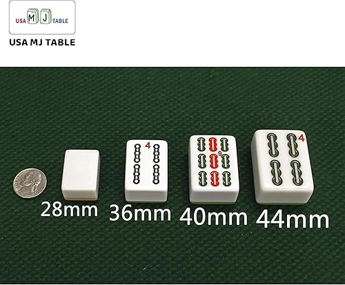 Miniatura 4 de Mesa Mahjong automática plegable ultrafina gris de 1.575 pulgadas (1.575 in), azulejos numerados estilo plegable + 4 estantes + cubierta dura de mesa