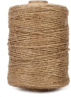 Tenn Well Natural Jute Twine, 500 Feet Long Brown Twine Rope for Crafts, Gift Wrapping, Packing, Gardening and Wedding Decor