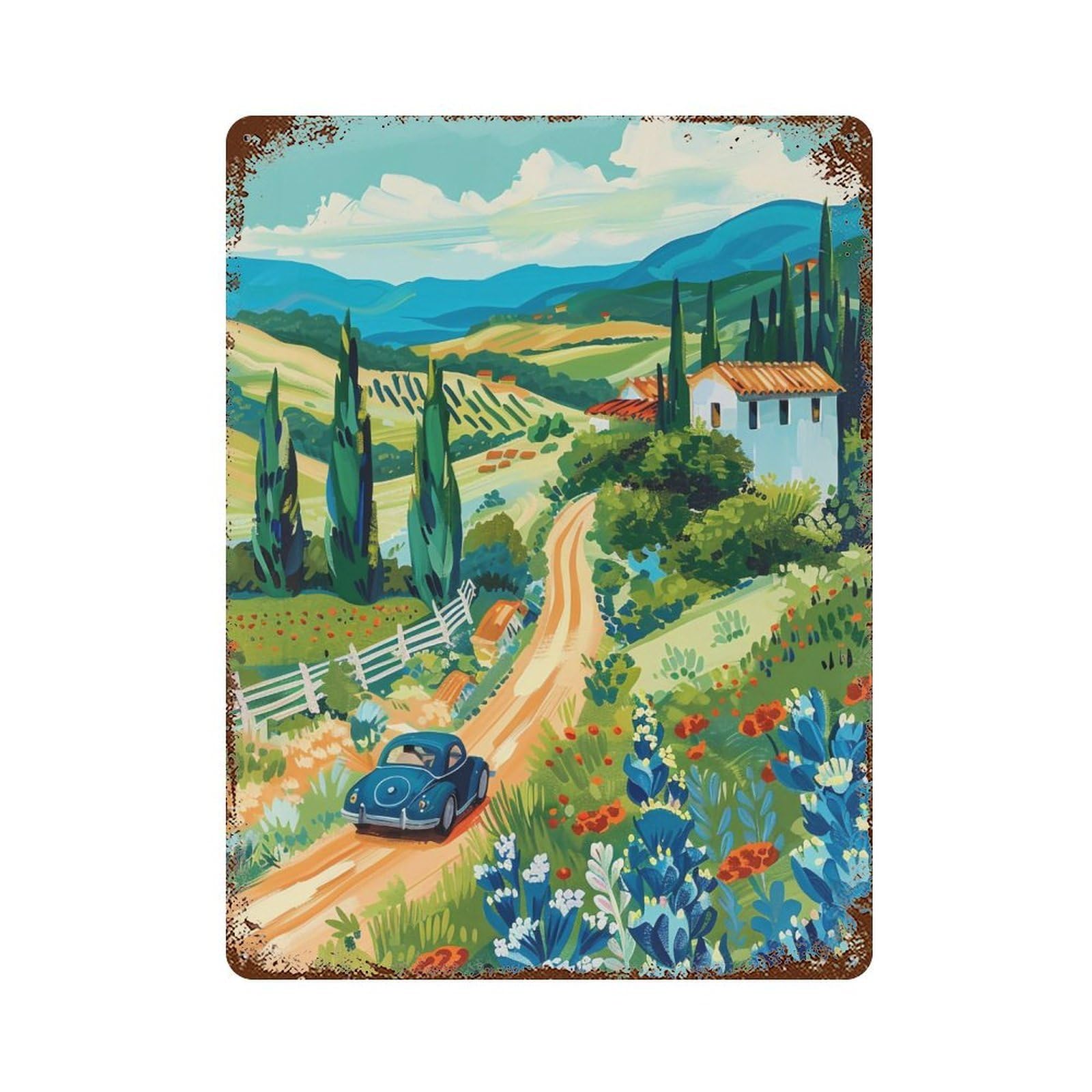 HDURYEYRYY Countryside Life 02 Wall Retro Iron Vintage Art Metal Tin Sign Poster Modern Home Cofffee Club Art Bar Shop Decor Style 40x30cm