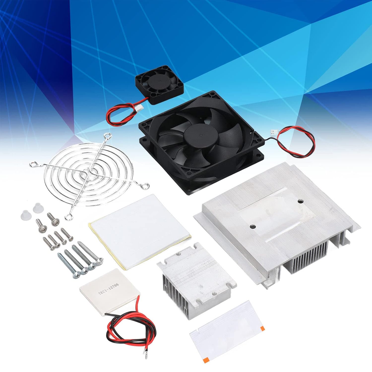 Cooling Fan System Set Kit, Air Cooling Device Refrigeration System, Cooling Module, Refrigerator Cooler Cooling System Kit for Equipment 70W 4‑6A