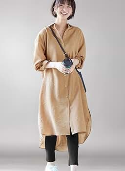 Amazon.co.jp: [ニッセン] ワンピース 2点セット（シャツ