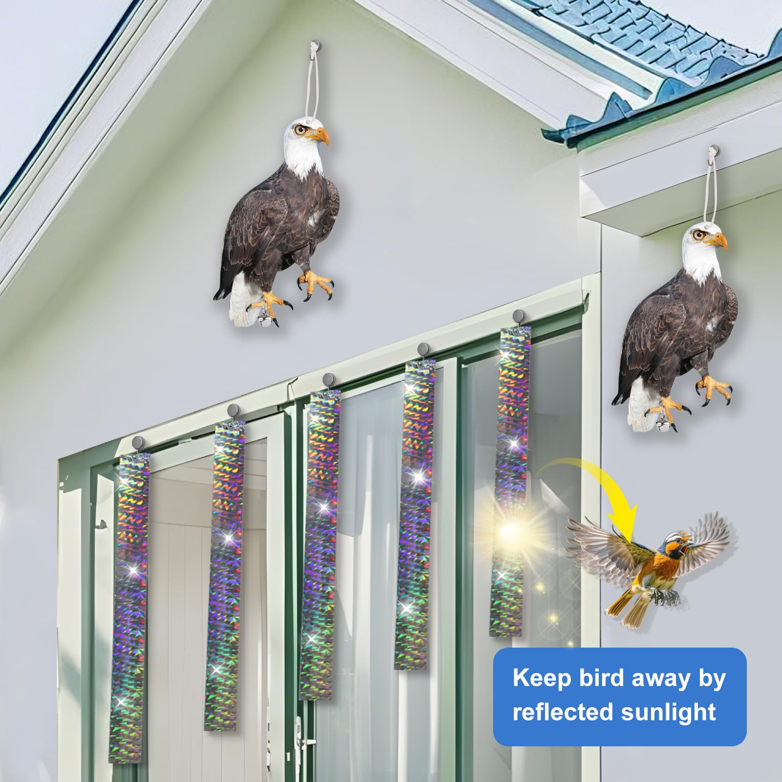 Vogelschreck Aus Edelstahl – 9-teiliges Set Mit Reflektoren, Krähen- & Taubenabwehr Für Garten & Haus