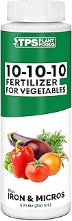 TPS NUTRIENTS Liquid 10-10-10 Fertilizer for Vegetables, Triple Ten NPK Plus Iron and Micros, Liquid Plant Food 8 oz (250mL)