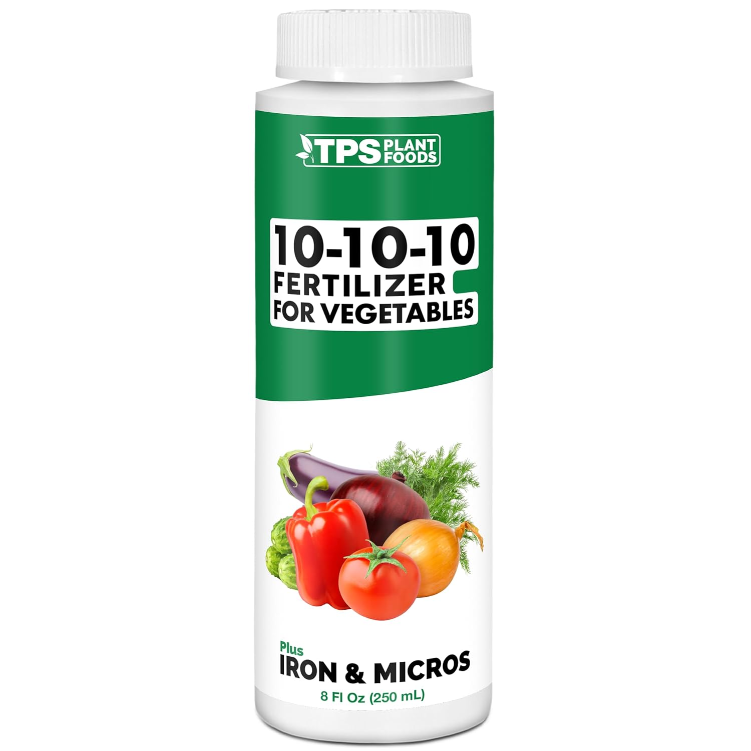 10-10-10 Fertilizer for Vegetables – Liquid Plant Food with Iron & Micronutrients for Balanced Nutrition, Strong Roots & Healthy Harvests, 1 Gallon