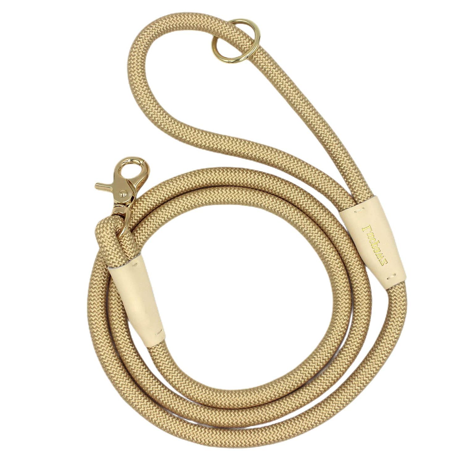 5FT Strong Nylon Braided Dog Rope Leash, Dog Walking Lead, Dog Leash for Training Small Medium Large Dogs (Gold, 5FTx10MM)