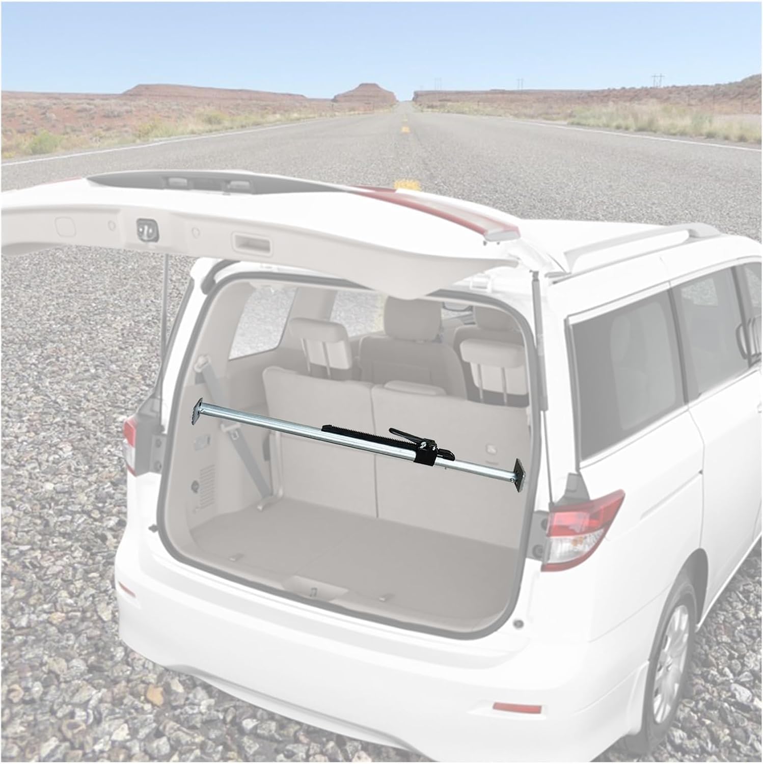 Adjustable Cargo Stabilizer Bar with Secure & Stable Load Lock, Cargo Stabilizer Bar Pickup Truck Bed Stabilizer Cargo Bar for Safe Transport of Heavy Items, Steel Ratcheting Cargo Bar(60-75in)