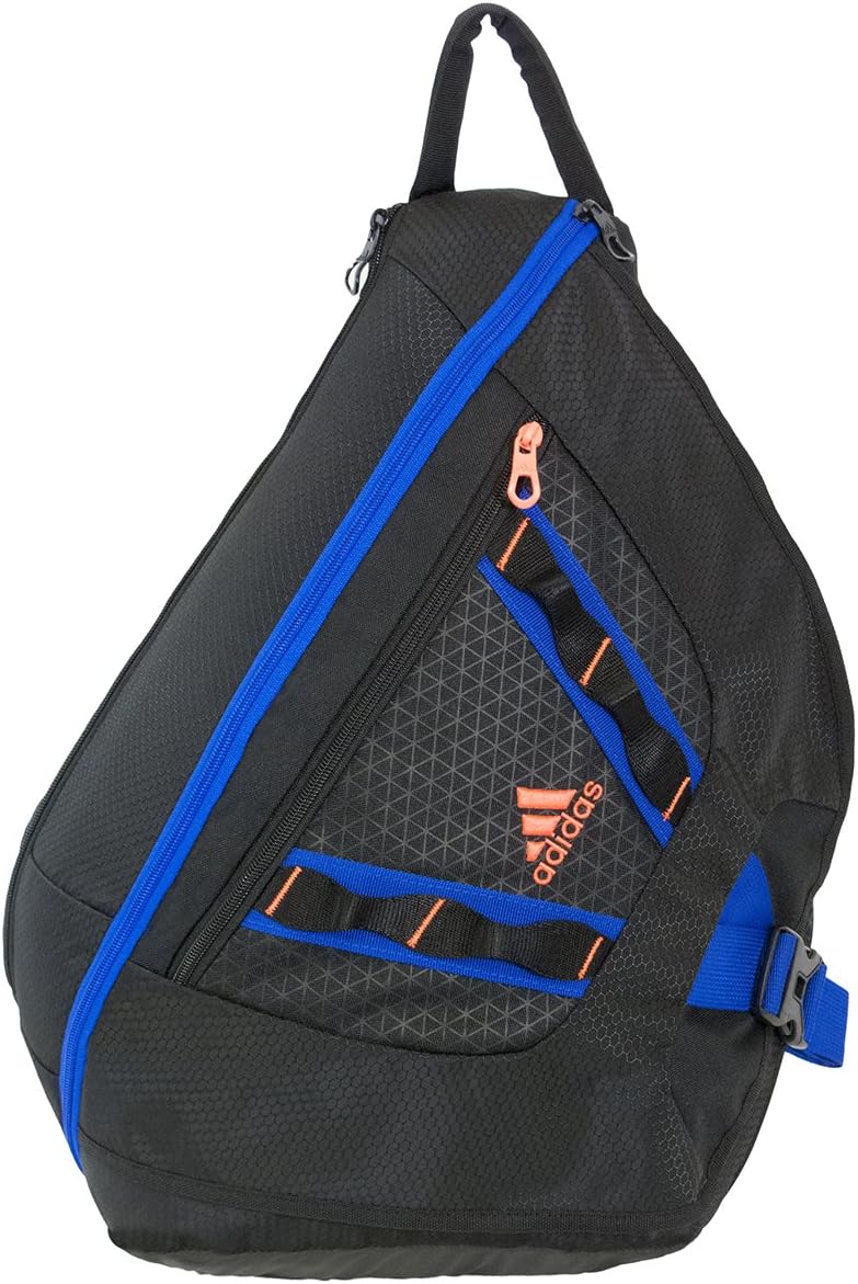 adidas Capital Sling Backpack, Black/Solar Red/Bold Blue, One Size