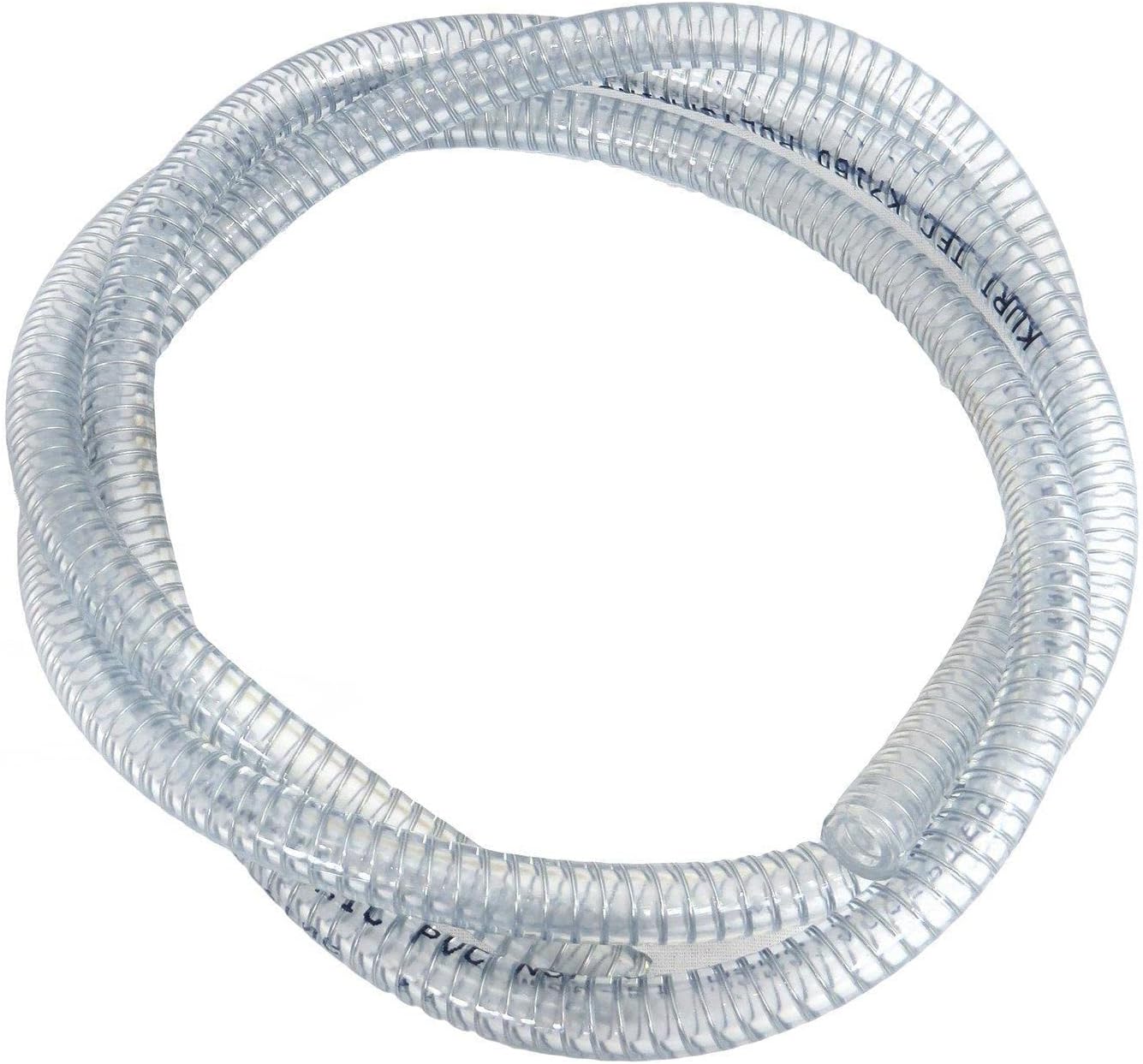 Kuri Tec 1/4 Reinforced Clear PVC Vacuum Hose-20 Feet